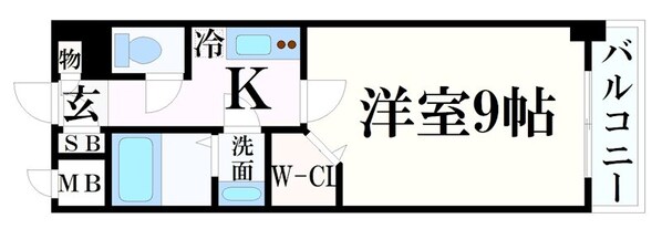 兵庫駅 徒歩3分 9階の物件間取画像